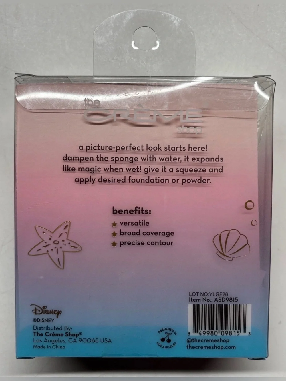 The Crème Shop Creme Ariel The Little Mermaid Blending Makeup Sponge Duo Set